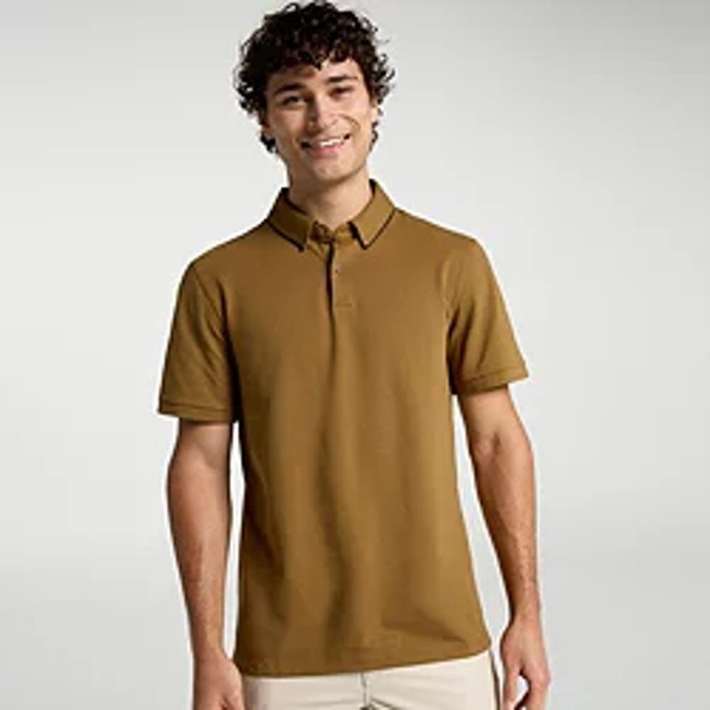NWT VRST Brown Spice Club Short Sleeve Club Polo Shirt Men's Size XL